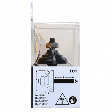 Freza TCT, kampų formav. „STANLEY" 2 Freza TCT, kampų formav. „STANLEY" 2