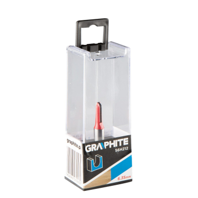 Frezavimo antgalis, U formos griovelis, ilgas, HM, 6,35 x 15,5 mm, kotas 8 mm 1