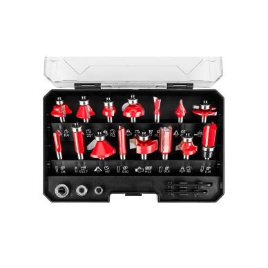 Frezos, 8 mm kotas, 15 vnt. rinkinys. 6 Frezos, 8 mm kotas, 15 vnt. rinkinys. 6