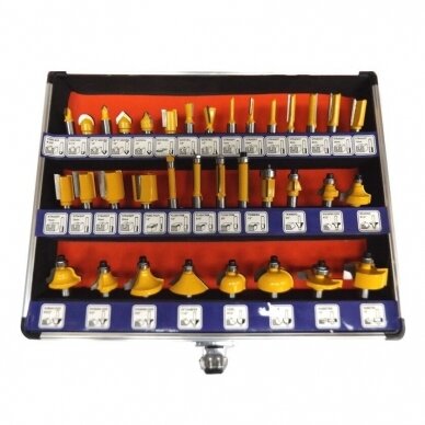 Frezų medžiui rinkinys 8mm, 35 vnt. Frezų medžiui rinkinys 8mm, 35 vnt.