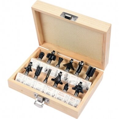 Frezų medžiui rinkinys Vorel 12 vnt., 8 mm Frezų medžiui rinkinys Vorel 12 vnt., 8 mm