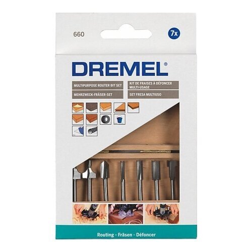 Frezų komplektas Dremel 660, 7 vnt., 26150660JA Frezų komplektas Dremel 660, 7 vnt., 26150660JA