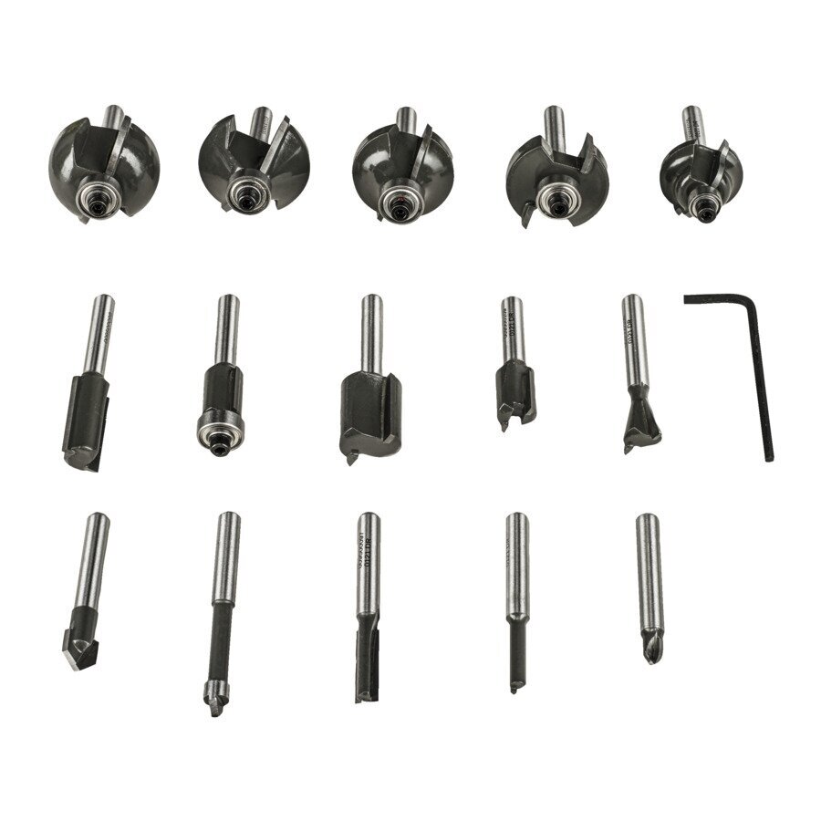 Frezų rinkinys RYOBI RAKRBS15, 6 mm, 15 vnt. 1 Frezų rinkinys RYOBI RAKRBS15, 6 mm, 15 vnt. 1