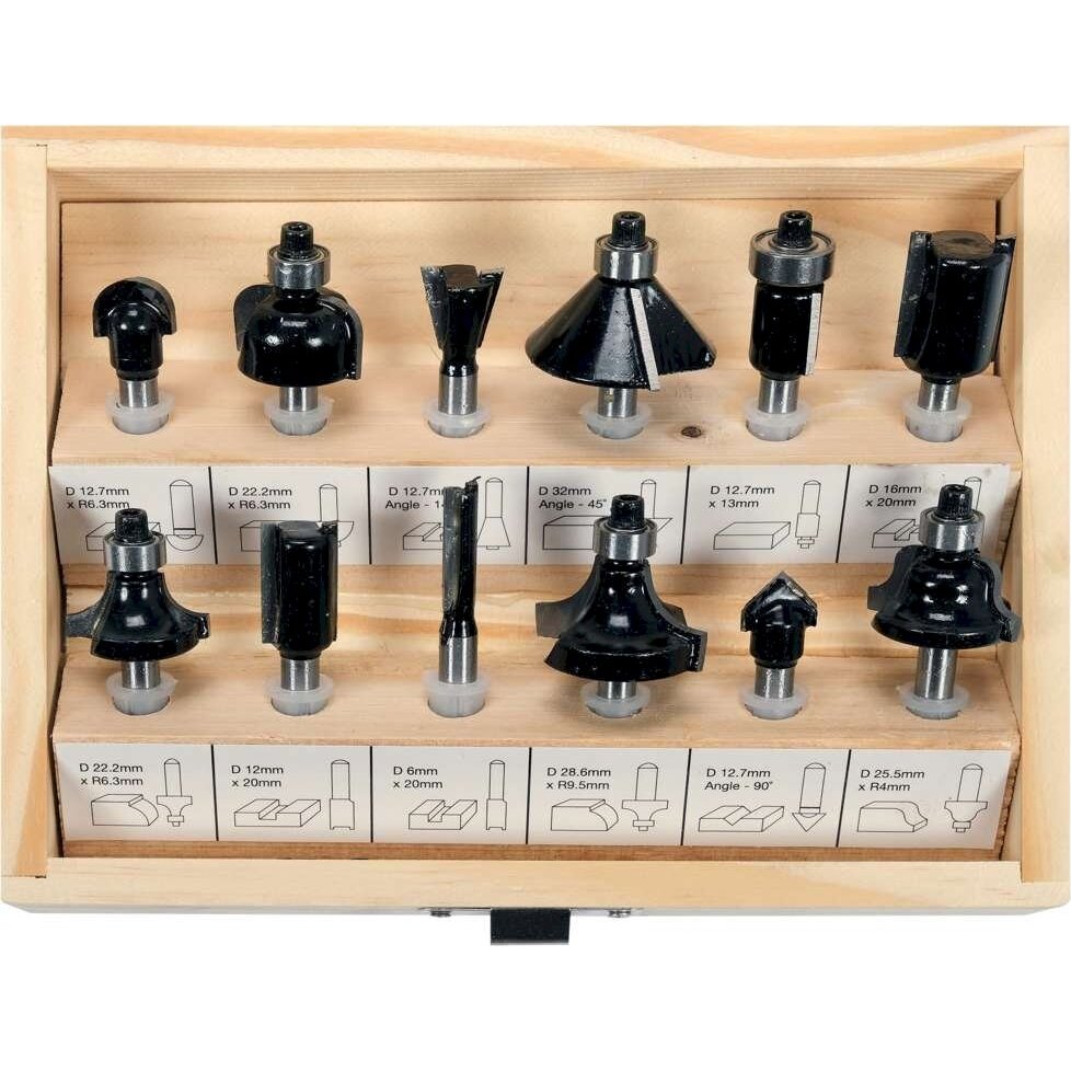 Frezų medžiui rinkinys | Ø 6 mm | 12 vnt. (22552) 1 Frezų medžiui rinkinys | Ø 6 mm | 12 vnt. (22552) 1