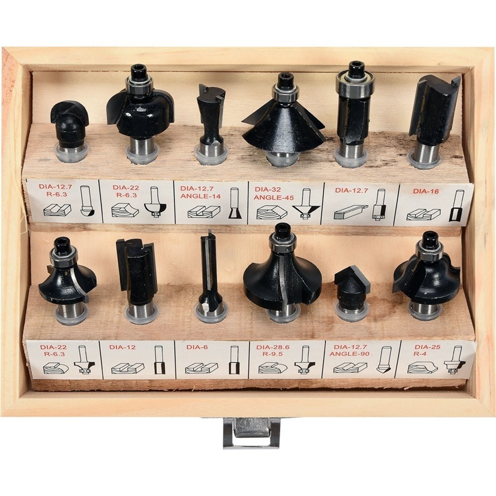 Frezų medžiui rinkinys Vorel 12 vnt., 8 mm 1 Frezų medžiui rinkinys Vorel 12 vnt., 8 mm 1