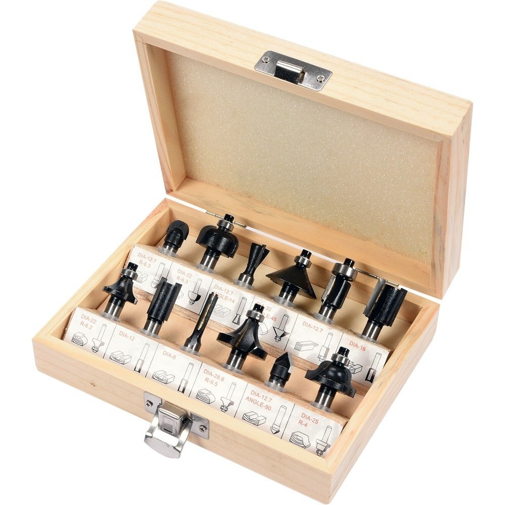 Frezų medžiui rinkinys Vorel 12 vnt., 8 mm Frezų medžiui rinkinys Vorel 12 vnt., 8 mm