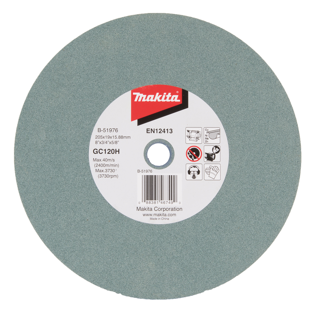 Galandimo diskas Makita B-51976, 205x19x15,88mm GC120 (Cu,Ni,Ms,Zn)