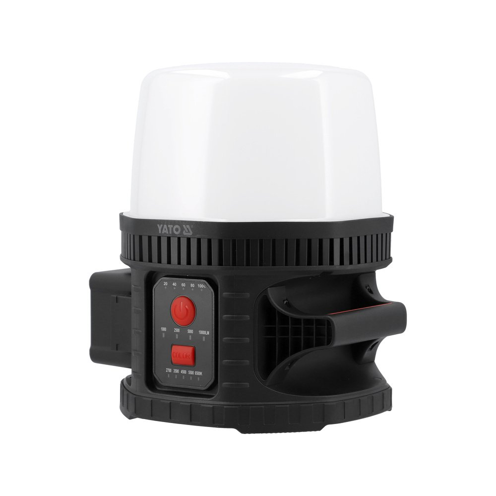 Galingas nešiojamas neakinantis prožektorius su abažūru | 18V 10000LM 360°, IK08 (YT-829670)