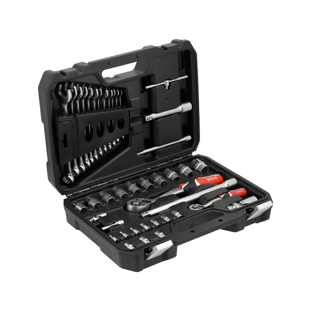 Galvučių ir įrankių rinkinys | 1/4", 1/2" | 41 vnt (YT-38742)