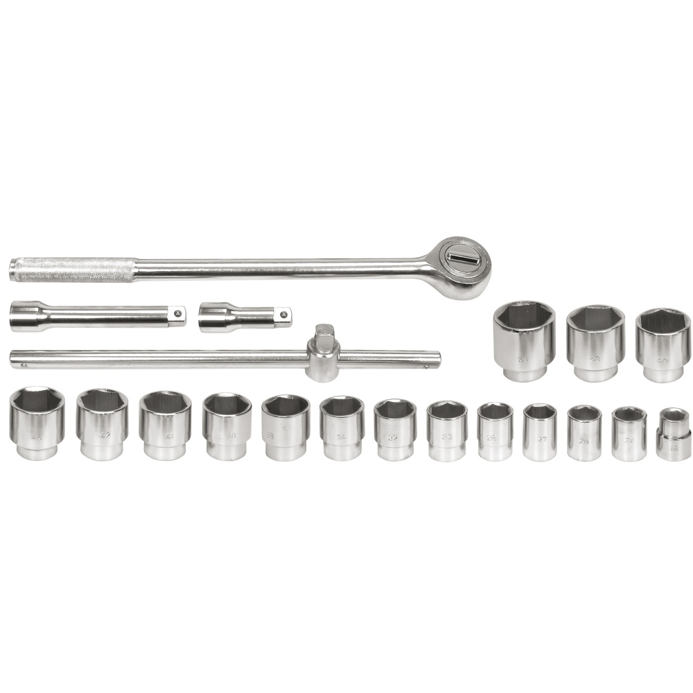 Galvučių ir rakto komplektas Vorel, 20 mm (3/4"), 21 vnt. Galvučių ir rakto komplektas Vorel, 20 mm (3/4"), 21 vnt.