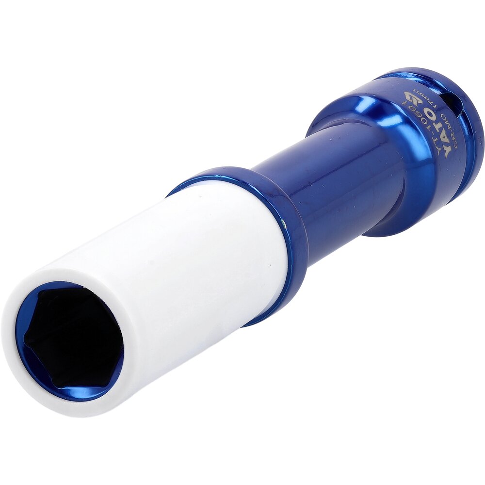 Galvutė smūginė ilga plonasienė prailginta | 150 mm | su plastikine apsauga | 12,7 mm (1/2") | 17 mm (YT-10591) Galvutė smūginė ilga plonasienė prailginta | 150 mm | su plastikine apsauga | 12,7 mm (1/2") | 17 mm (YT-10591)