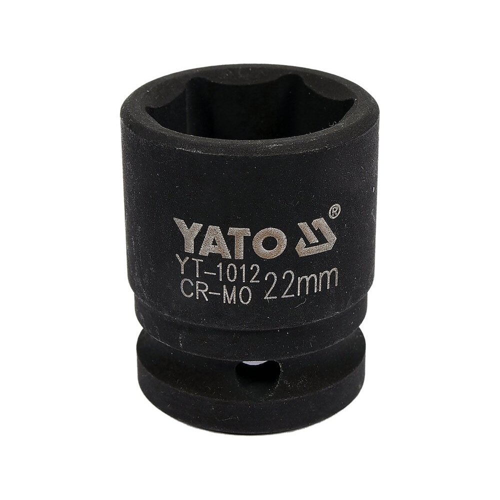 Galvutė smūginė šešiakampė | 12,5 mm (1/2") | 22 mm (YT-1012) Galvutė smūginė šešiakampė | 12,5 mm (1/2") | 22 mm (YT-1012)