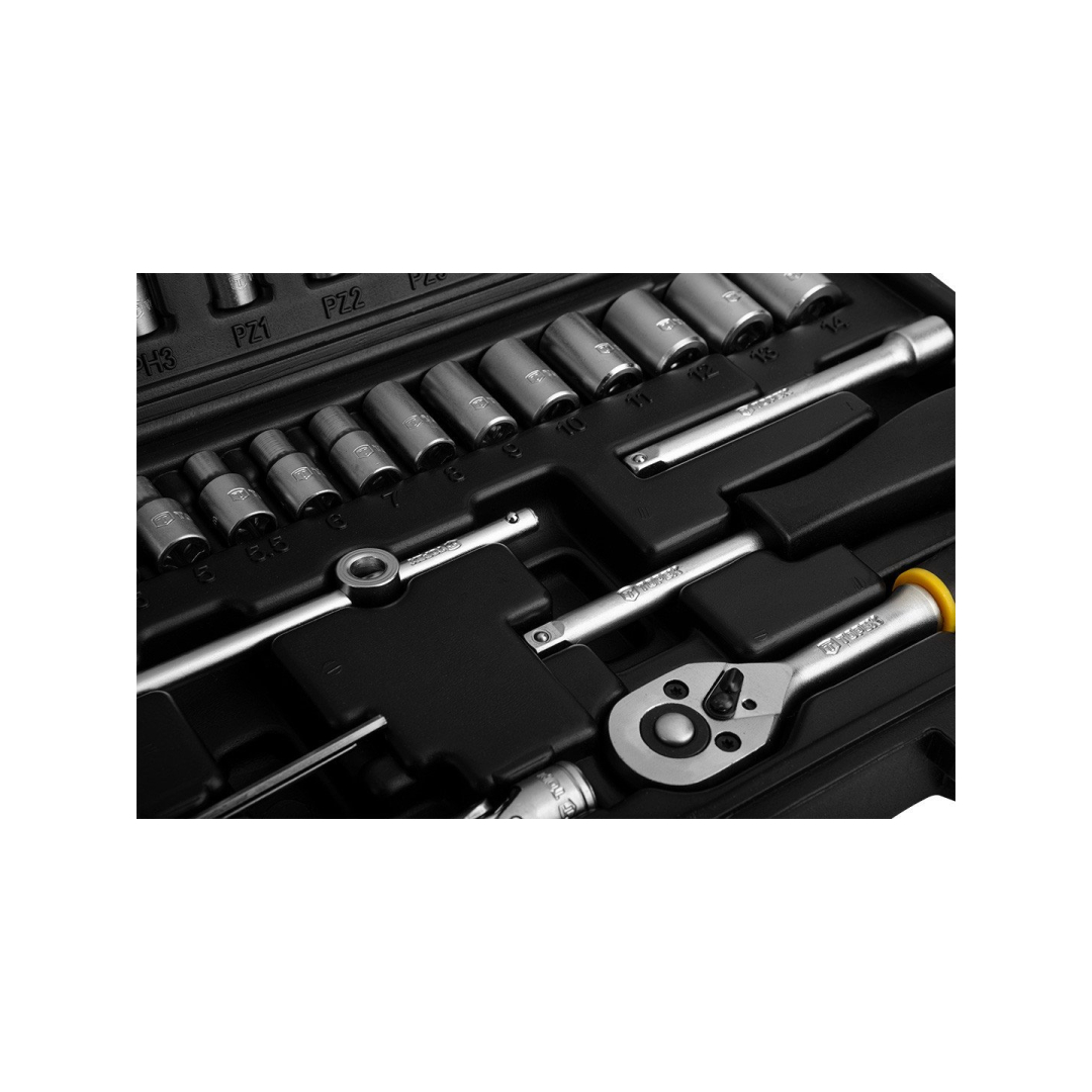 Galvučių ir raktų komplektas 1/4" CV, 46 vnt. 8