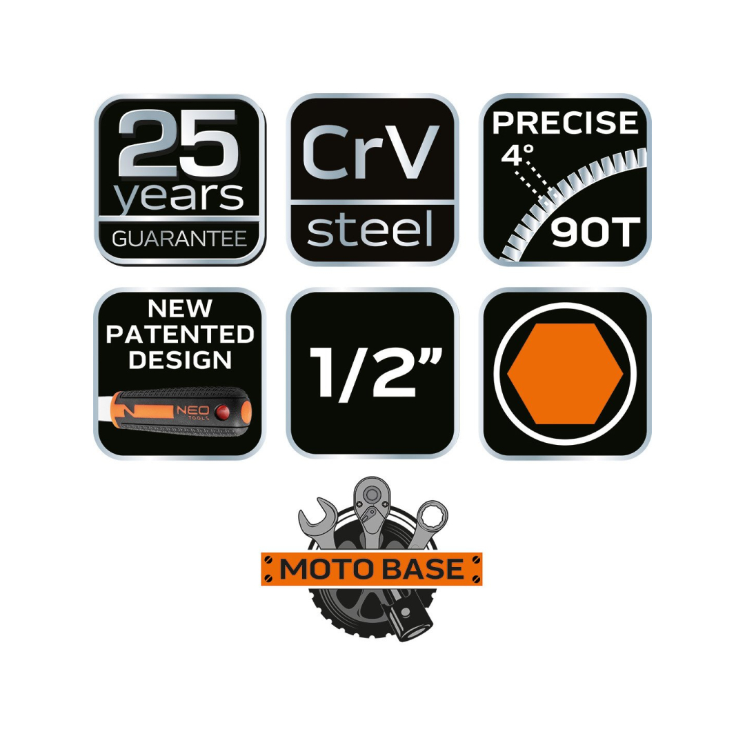 Galvučių rinkinys 1/2", 58 vnt. 8