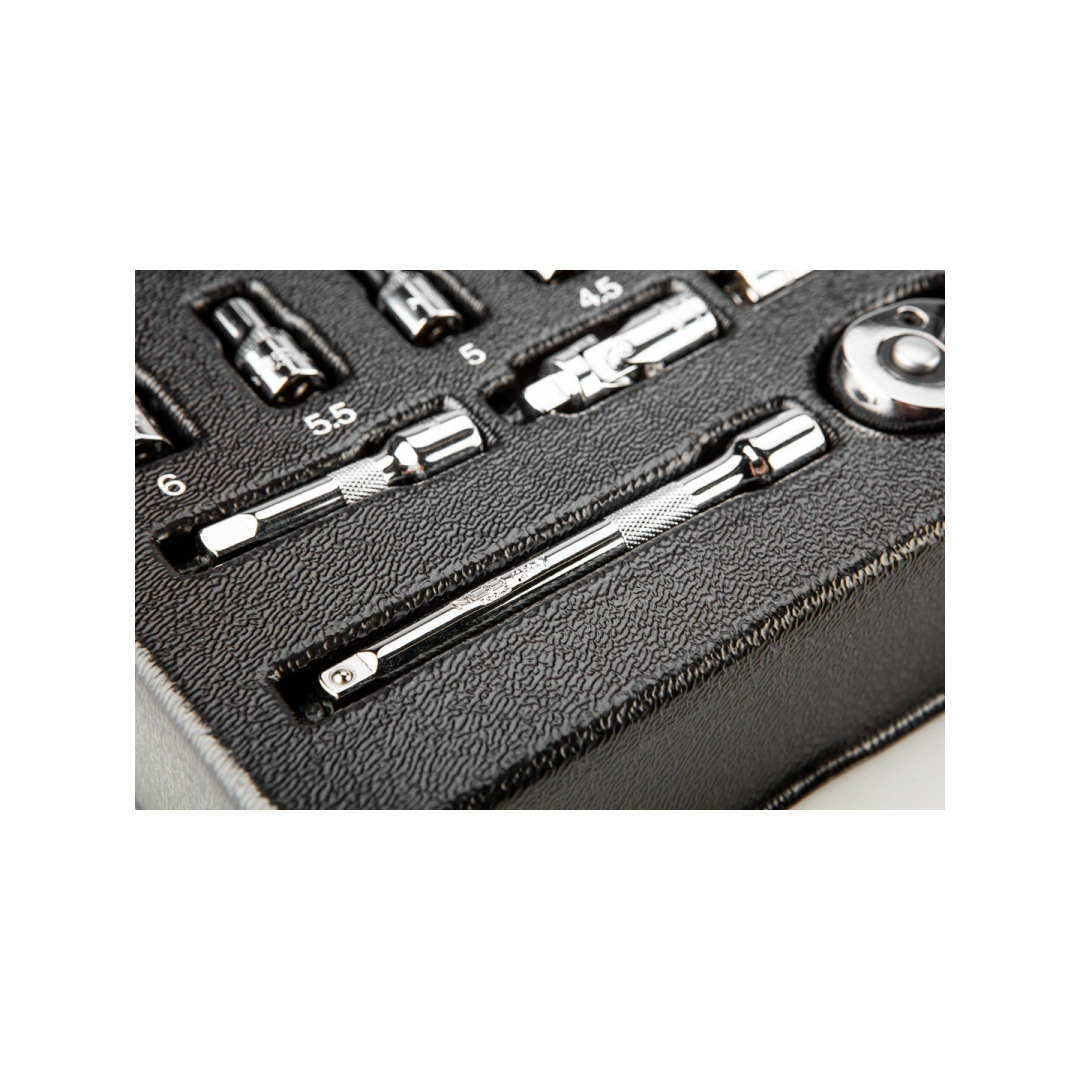 Galvučių rinkinys 1/4'', 19 vnt., 4-14 mm 4