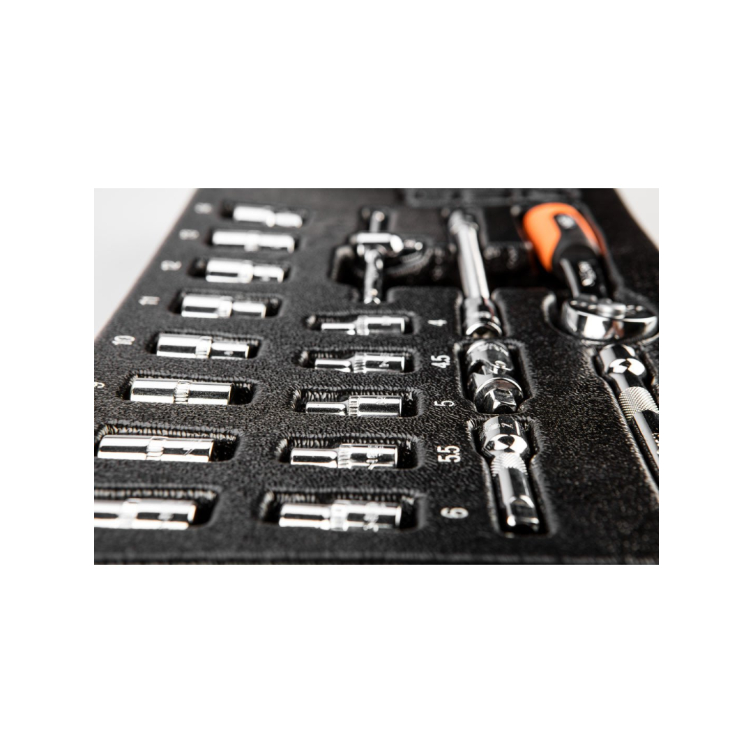 Galvučių rinkinys 1/4'', 19 vnt., 4-14 mm 5