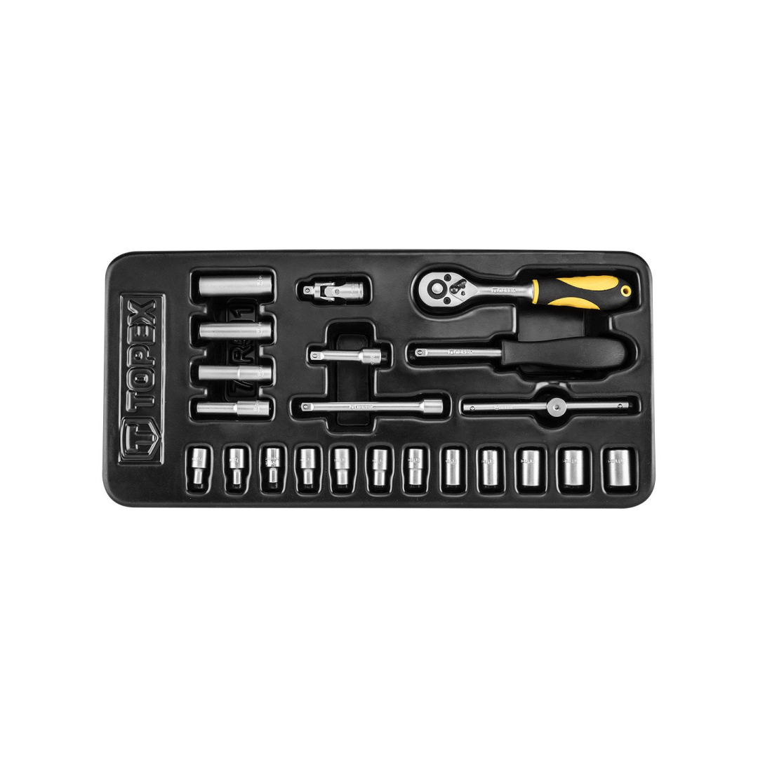 Galvučių rinkinys 1/4", 21 vnt.