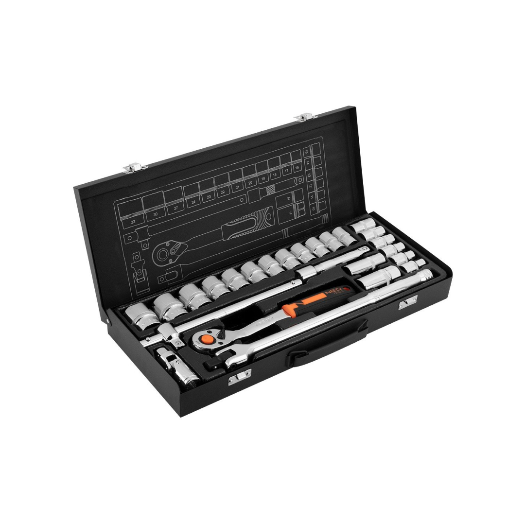 Galvučių rinkinys 25 vnt. rinkinys, 1/2" , CrV