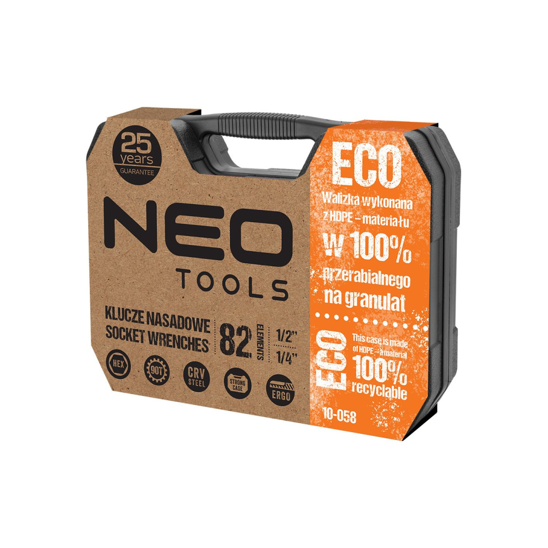 Galvučių rinkinys 82 vnt. rinkinys, 1/2", 1/4" , ECO 1