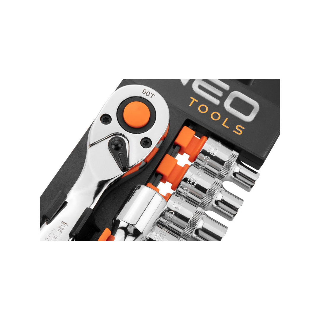 Galvučių veržliarakčiai 1/4", 14 vnt. 4 Galvučių veržliarakčiai 1/4", 14 vnt. 4