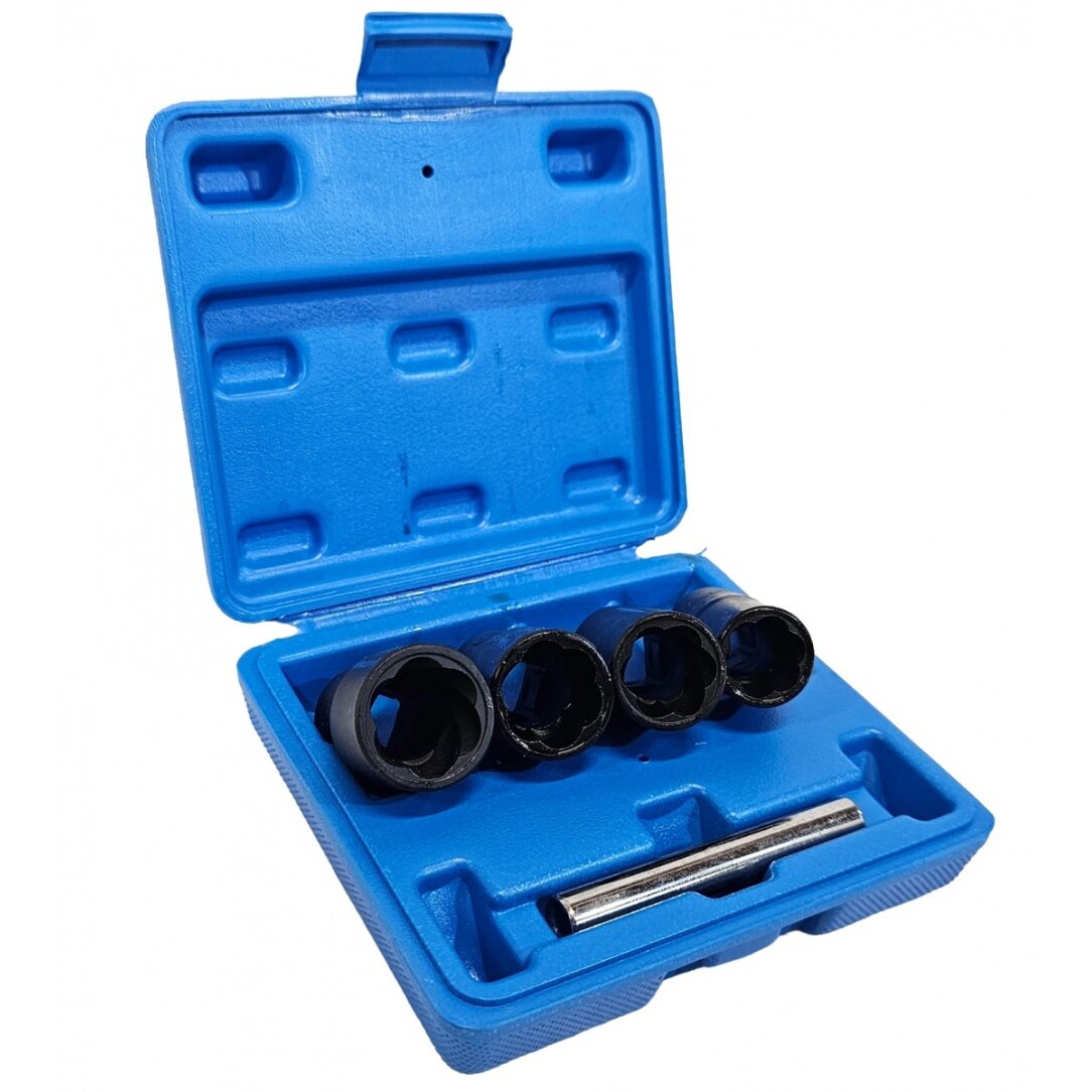 Galvučių rinkinys sugadintiems varžtams | ilgos | 17/19/21/22 mm | 4 vnt. (V1743) Galvučių rinkinys sugadintiems varžtams | ilgos | 17/19/21/22 mm | 4 vnt. (V1743)