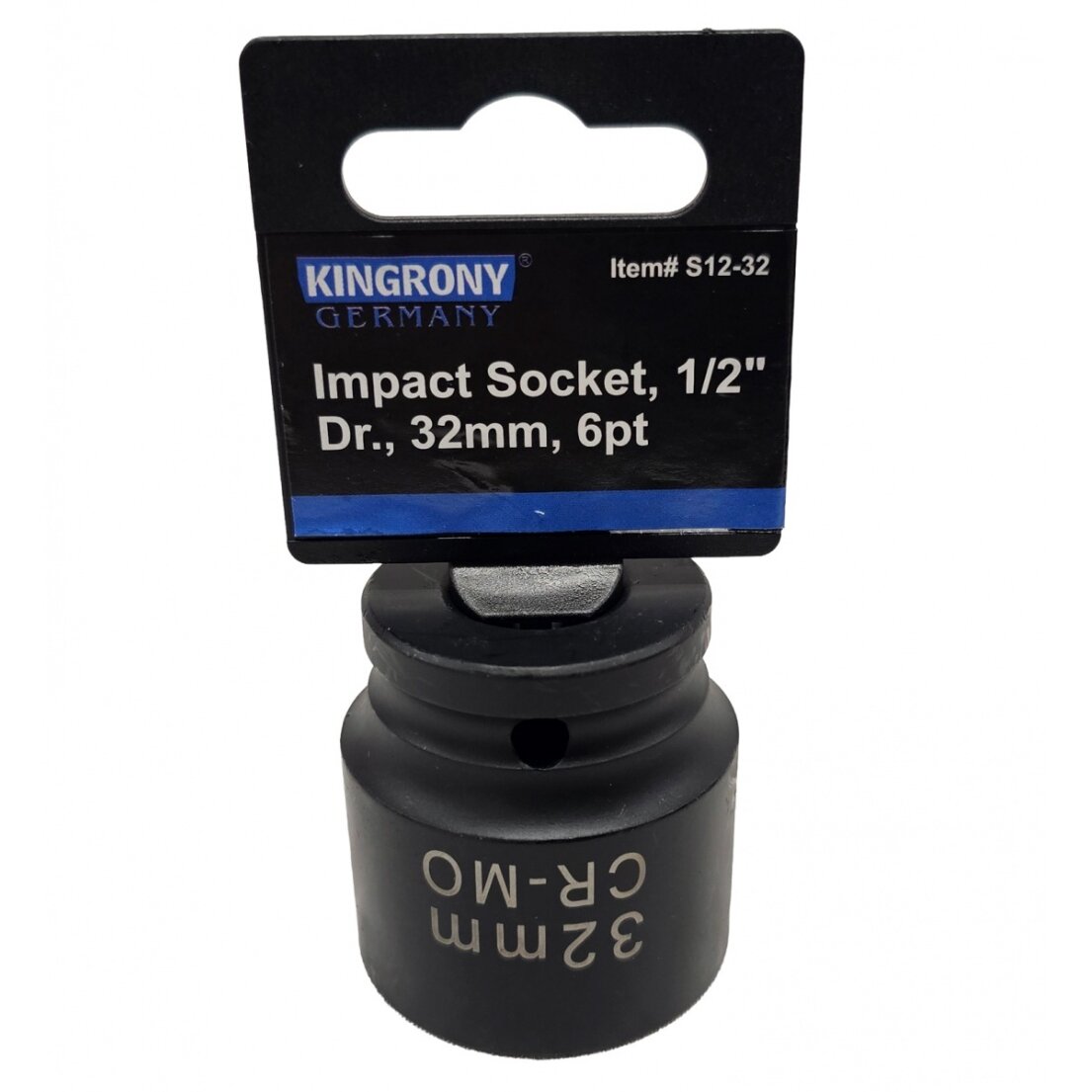 Galvutė smūginė šešiakampė | 12,5 mm (1/2") | 32 mm (S12-32) Galvutė smūginė šešiakampė | 12,5 mm (1/2") | 32 mm (S12-32)