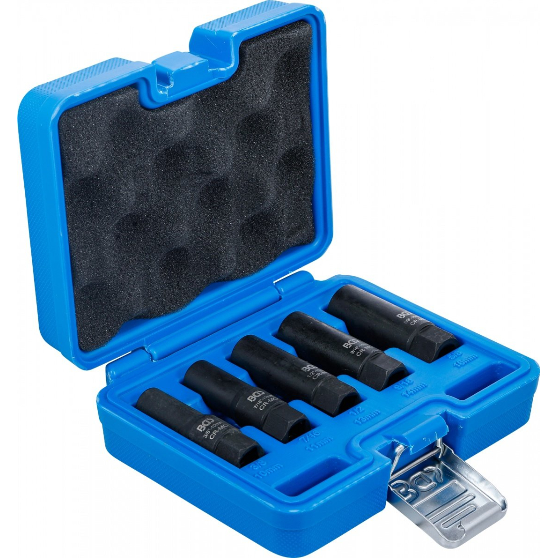 Galvučių rinkinys (spiralinio profilio) / varžtų ištraukikliai gilus | 10 mm (3/8") | 10 - 16 mm | 5 vnt. (74568)