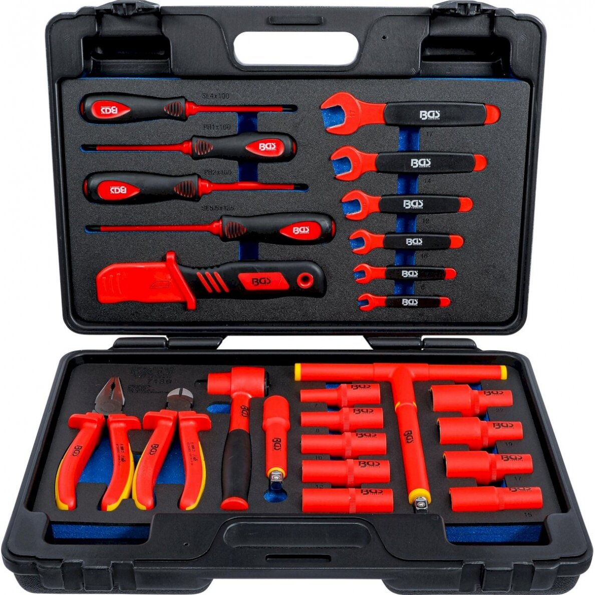 Galvučių ir įrankių komplektas / įrankių asortimentas VDE | 26 vnt. (7130) Galvučių ir įrankių komplektas / įrankių asortimentas VDE | 26 vnt. (7130)