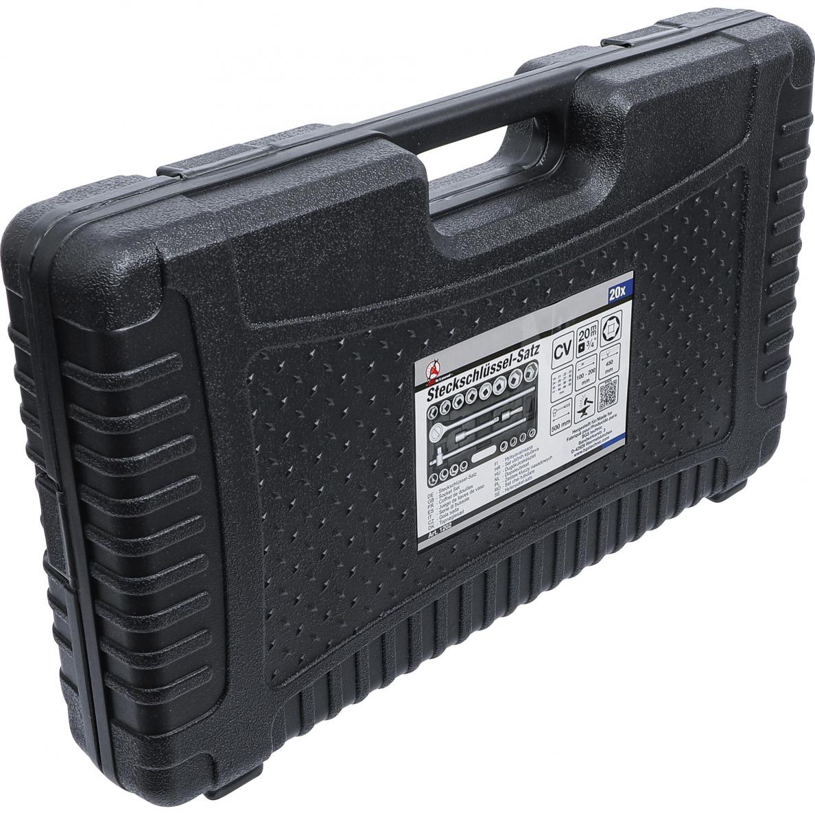 Galvučių ir rakto komplektas BGS-technic, 20 mm (3/4"), 19-50 mm, 20 vnt. 4 Galvučių ir rakto komplektas BGS-technic, 20 mm (3/4"), 19-50 mm, 20 vnt. 4