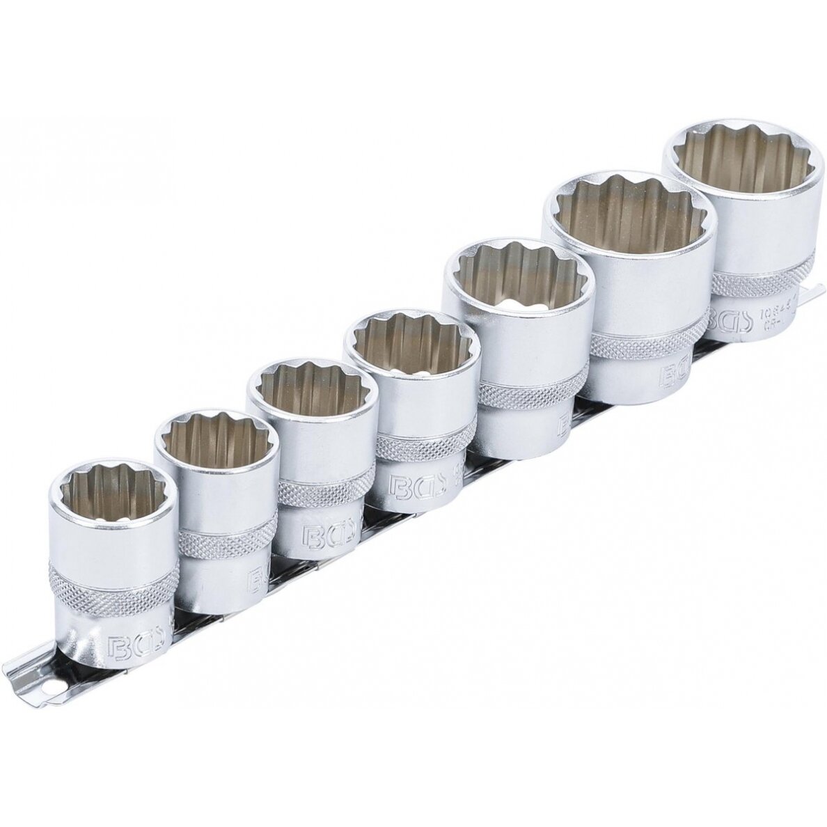 Galvučių rinkinys 12 kampų | 12,5 mm (1/2") | 20 - 32 mm | 7 vnt. (9109) Galvučių rinkinys 12 kampų | 12,5 mm (1/2") | 20 - 32 mm | 7 vnt. (9109)