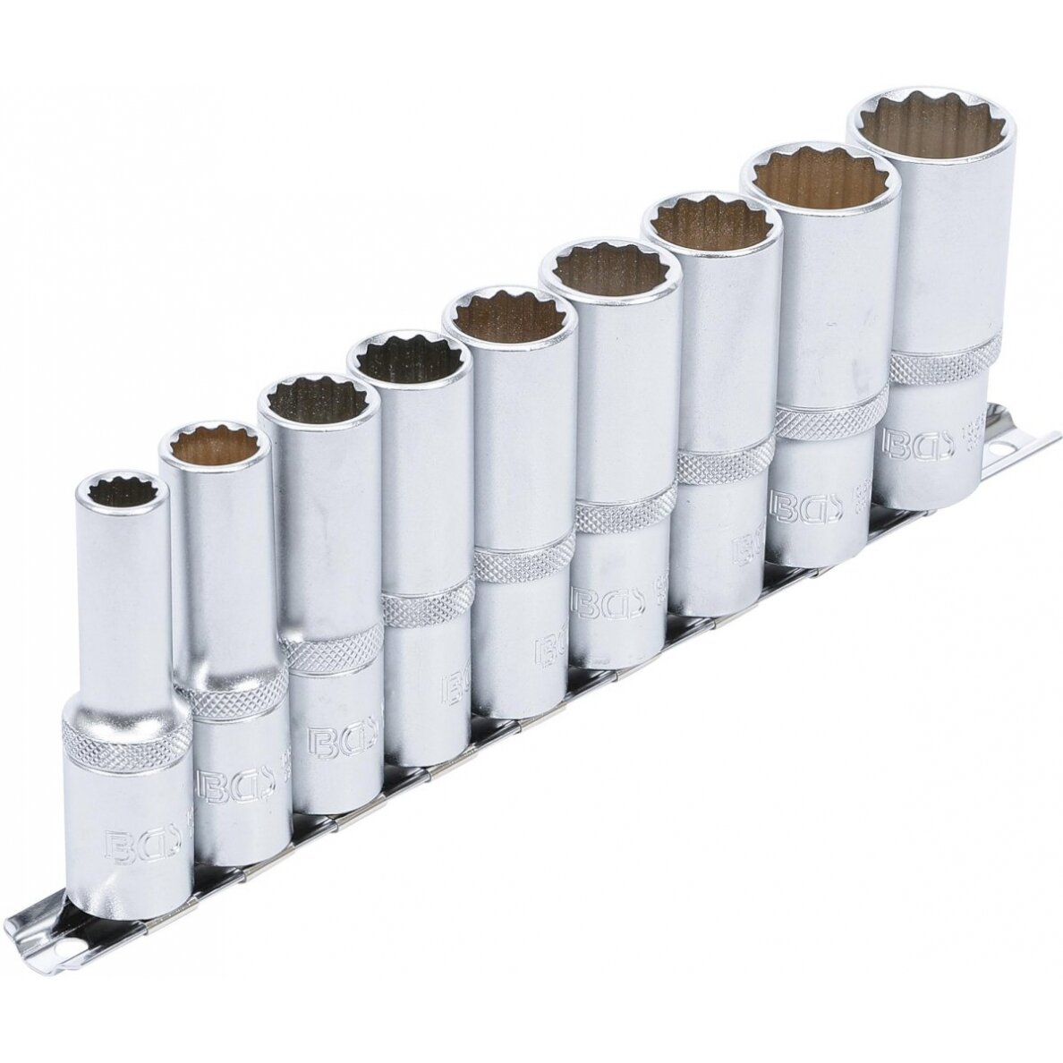 Galvučių rinkinys 12 kampų, ilgos | 12,5 mm (1/2") | 10 - 24 mm | 9 vnt. (5253) Galvučių rinkinys 12 kampų, ilgos | 12,5 mm (1/2") | 10 - 24 mm | 9 vnt. (5253)