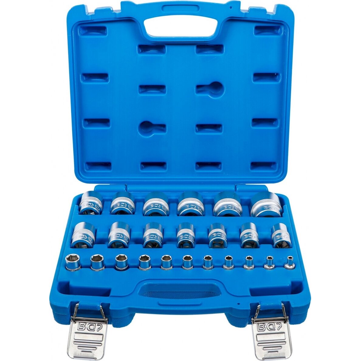 Galvučių rinkinys, šešiakampės | 6.3 mm (1/4") + 12.5 mm (1/2") | Coliniai dydžiai | 23 vnt. (2246) Galvučių rinkinys, šešiakampės | 6.3 mm (1/4") + 12.5 mm (1/2") | Coliniai dydžiai | 23 vnt. (2246)