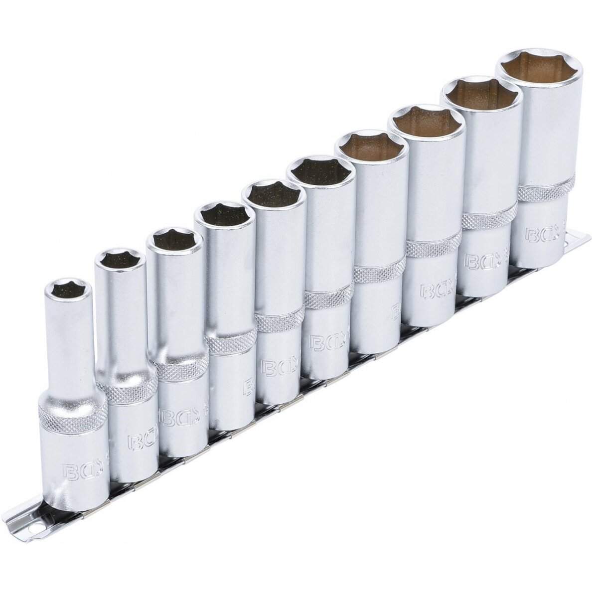 Galvučių rinkinys, šešiakampės, ilgos | 12,5 mm (1/2") | coliniai dydžiai | 10 vnt. (2435) Galvučių rinkinys, šešiakampės, ilgos | 12,5 mm (1/2") | coliniai dydžiai | 10 vnt. (2435)