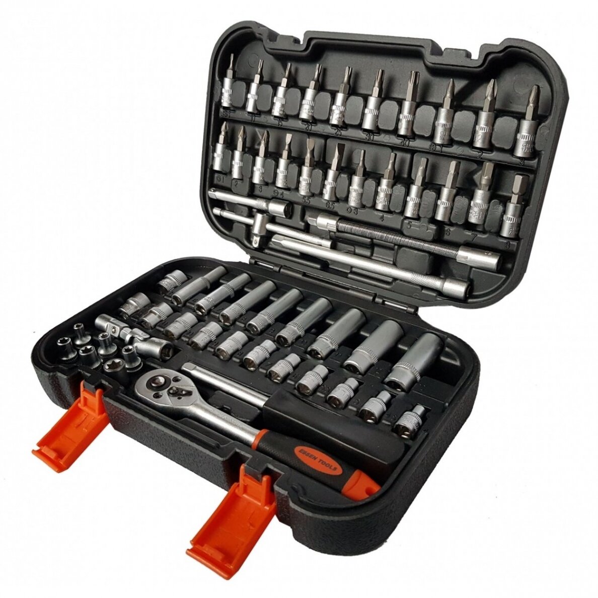 Galvučių su terkšle rinkinys | 6.3 mm (1/4") | 56 vnt. 1 Galvučių su terkšle rinkinys | 6.3 mm (1/4") | 56 vnt. 1