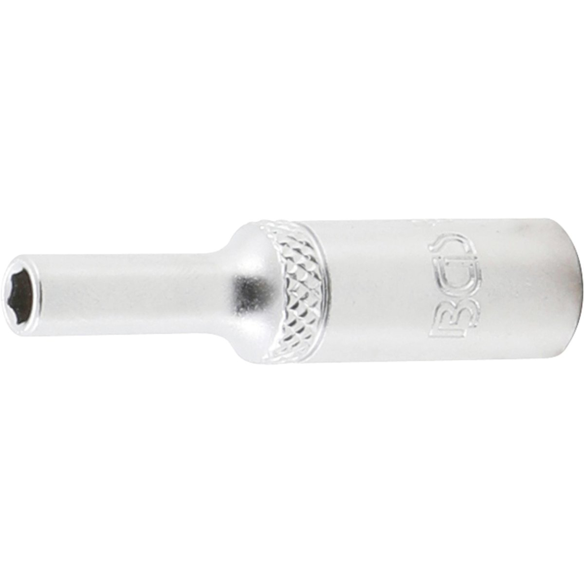 Galvutė ilga šešiakampė | 6,3 mm (1/4") | 4 mm (10504) Galvutė ilga šešiakampė | 6,3 mm (1/4") | 4 mm (10504)