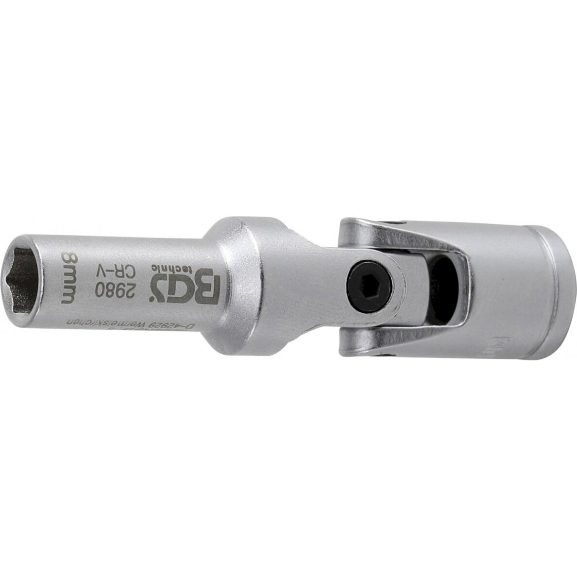 Galvutė kaitinimo žvakėms šešiakampė šarnyrinė | 10 mm (3/8") | 8 mm (2980) Galvutė kaitinimo žvakėms šešiakampė šarnyrinė | 10 mm (3/8") | 8 mm (2980)