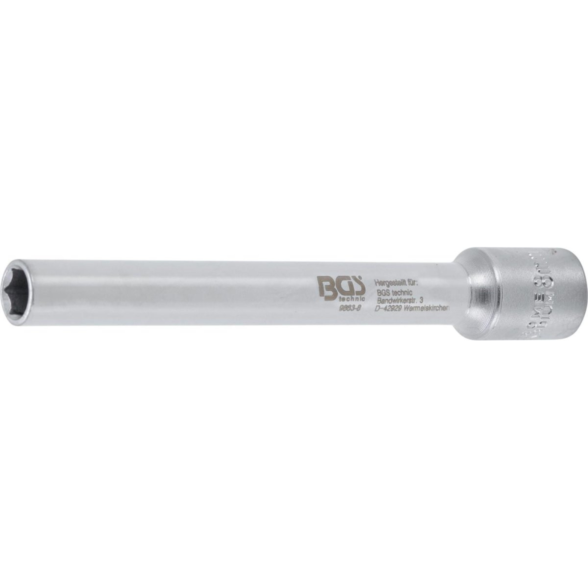 Galvutė šešiakampė | labai ilga | 10 mm (3/8") | 8 mm (9863-8) Galvutė šešiakampė | labai ilga | 10 mm (3/8") | 8 mm (9863-8)