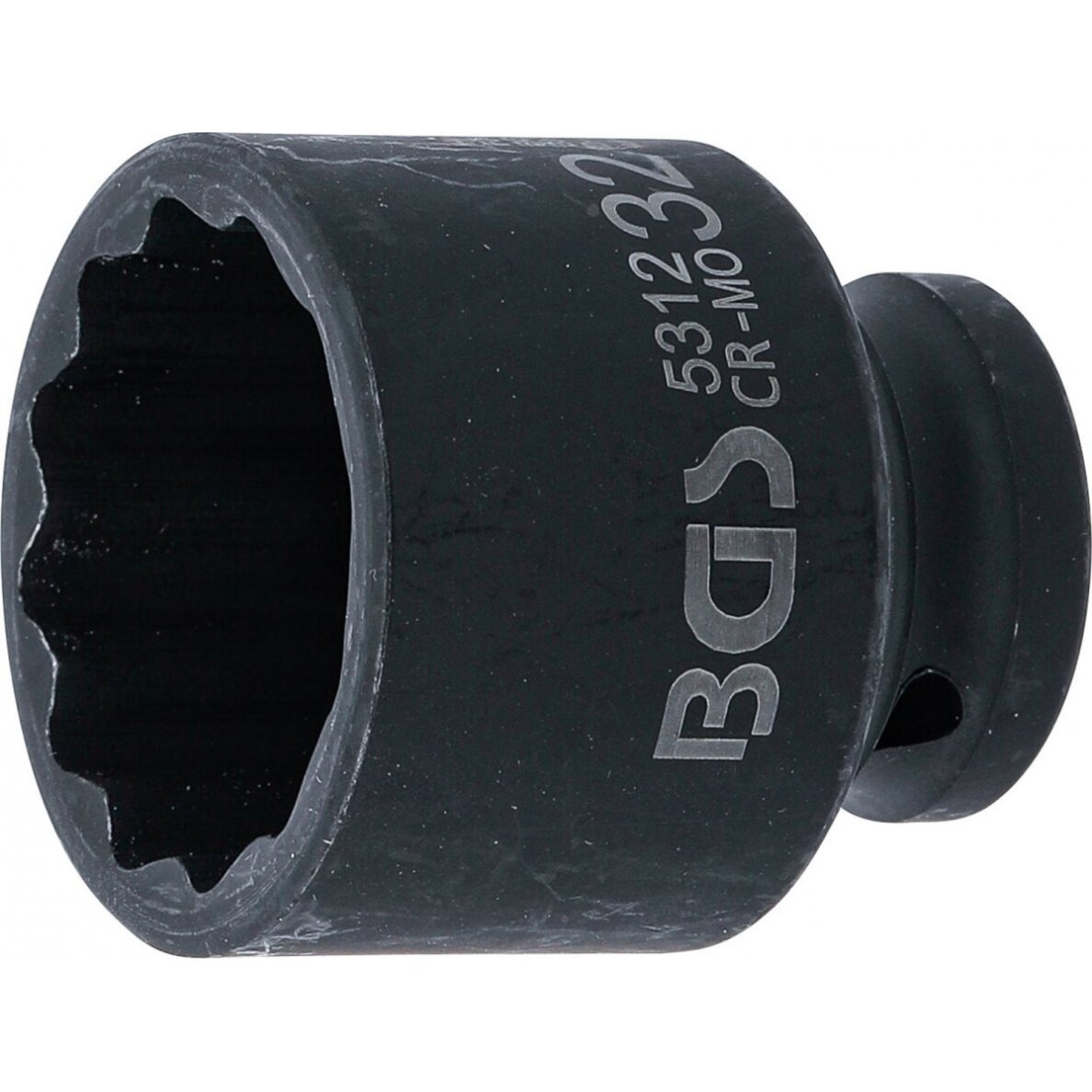 Galvutė smūginė | 12 kampų | 12,5 mm (1/2") | 32 mm (5312)