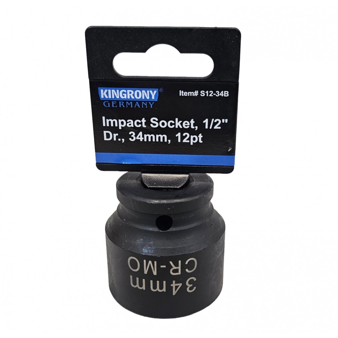 Galvutė smūginė | 12 kampų | 12,5 mm (1/2") | 34 mm (S12-34B) Galvutė smūginė | 12 kampų | 12,5 mm (1/2") | 34 mm (S12-34B)
