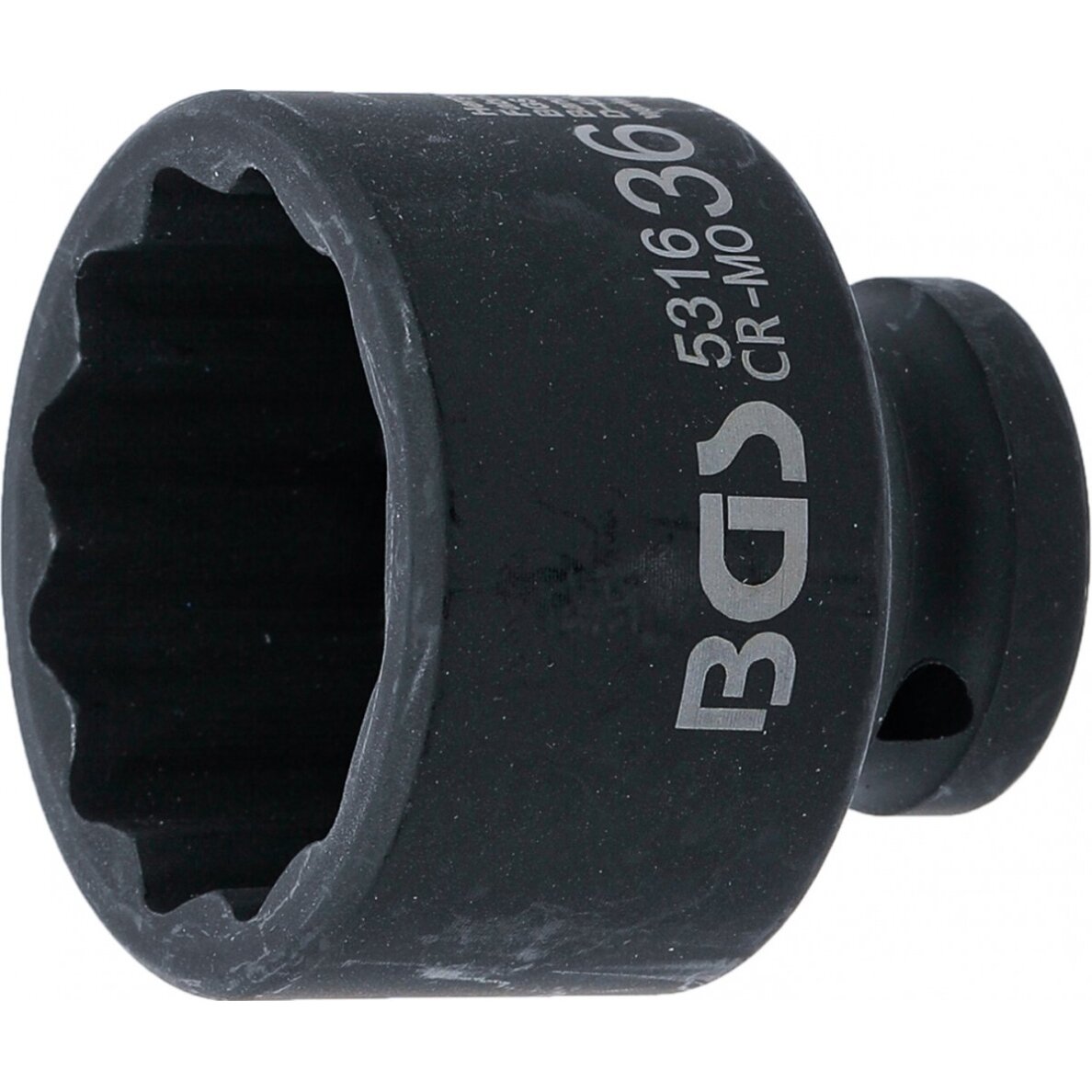 Galvutė smūginė | 12 kampų | 12,5 mm (1/2") | 36 mm (5316)