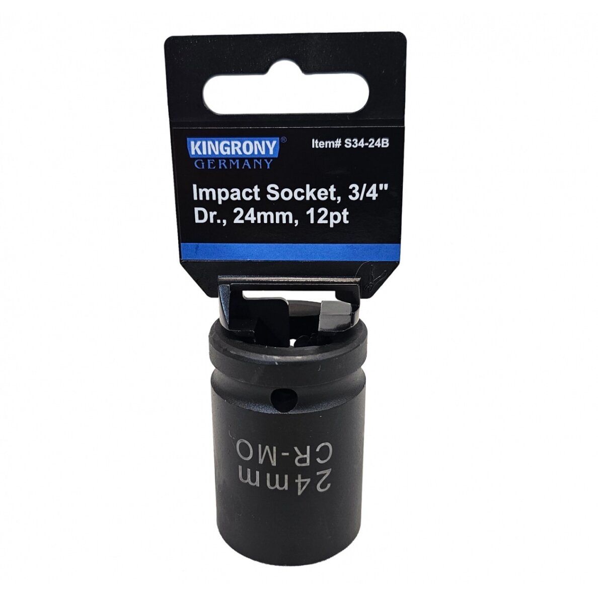 Galvutė smūginė | 12 kampų | 20 mm (3/4") | 24 mm (S34-24B) Galvutė smūginė | 12 kampų | 20 mm (3/4") | 24 mm (S34-24B)