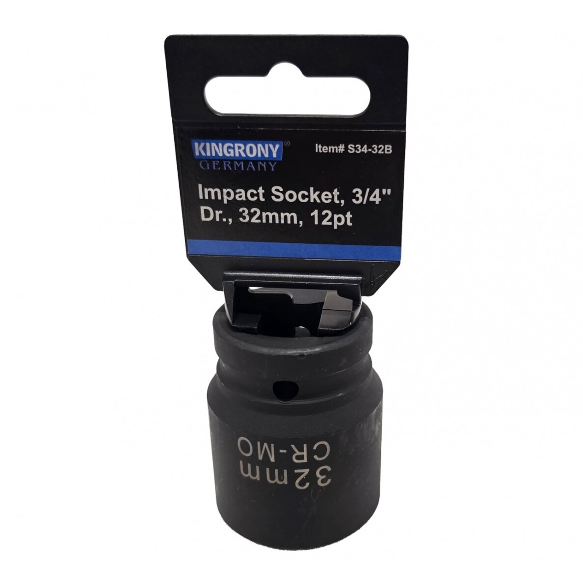 Galvutė smūginė | 12 kampų | 20 mm (3/4") | 32 mm (S34-32B) Galvutė smūginė | 12 kampų | 20 mm (3/4") | 32 mm (S34-32B)