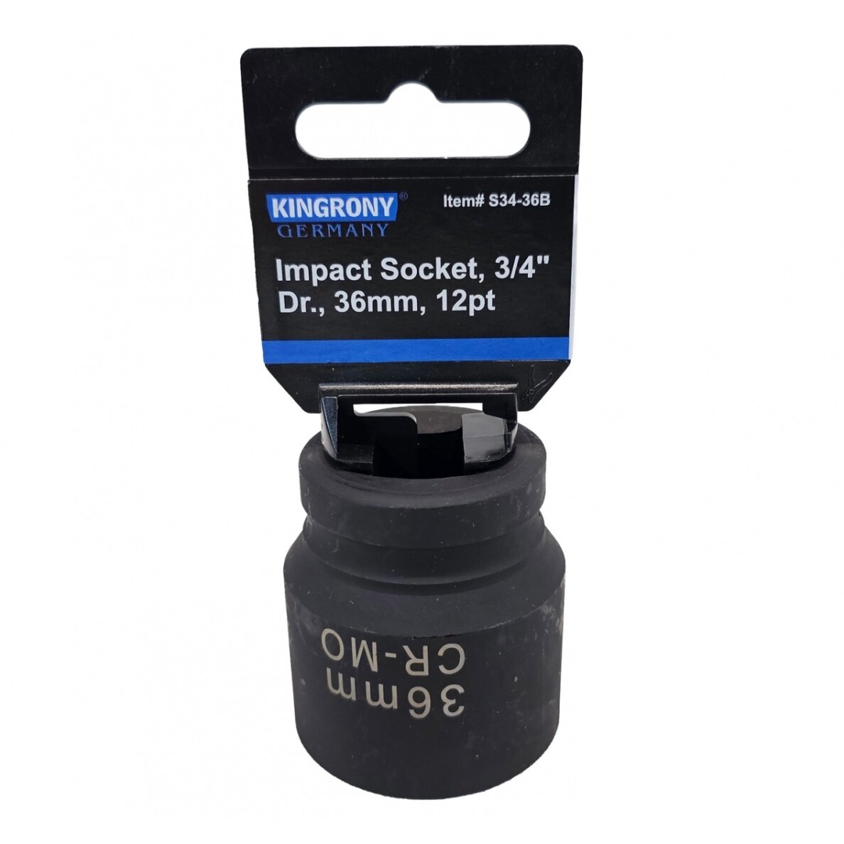 Galvutė smūginė | 12 kampų | 20 mm (3/4") | 36 mm (S34-36B) Galvutė smūginė | 12 kampų | 20 mm (3/4") | 36 mm (S34-36B)