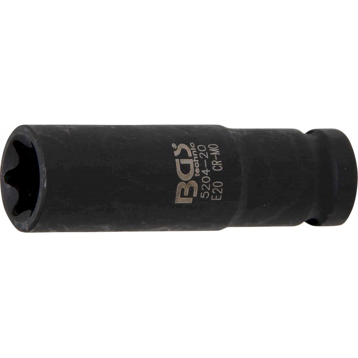 Galvutė smūginė E-Type, ilga | 12,5 mm (1/2") | E20 (5204-20) Galvutė smūginė E-Type, ilga | 12,5 mm (1/2") | E20 (5204-20)