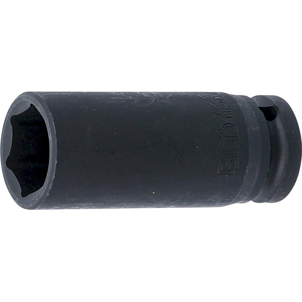 Galvutė smūginė šešiakampė ilga | 12,5 mm (1/2") | 22 mm (7222) Galvutė smūginė šešiakampė ilga | 12,5 mm (1/2") | 22 mm (7222)