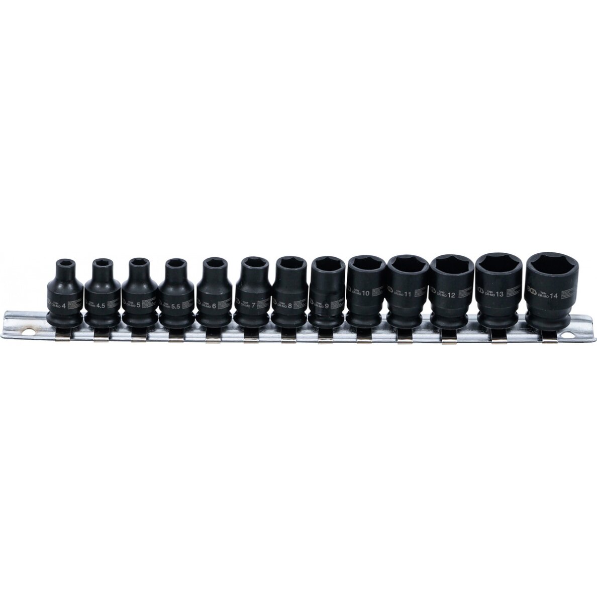 Galvutės Cr-Mo 1/4 6-kampės 4-14mm 13d.