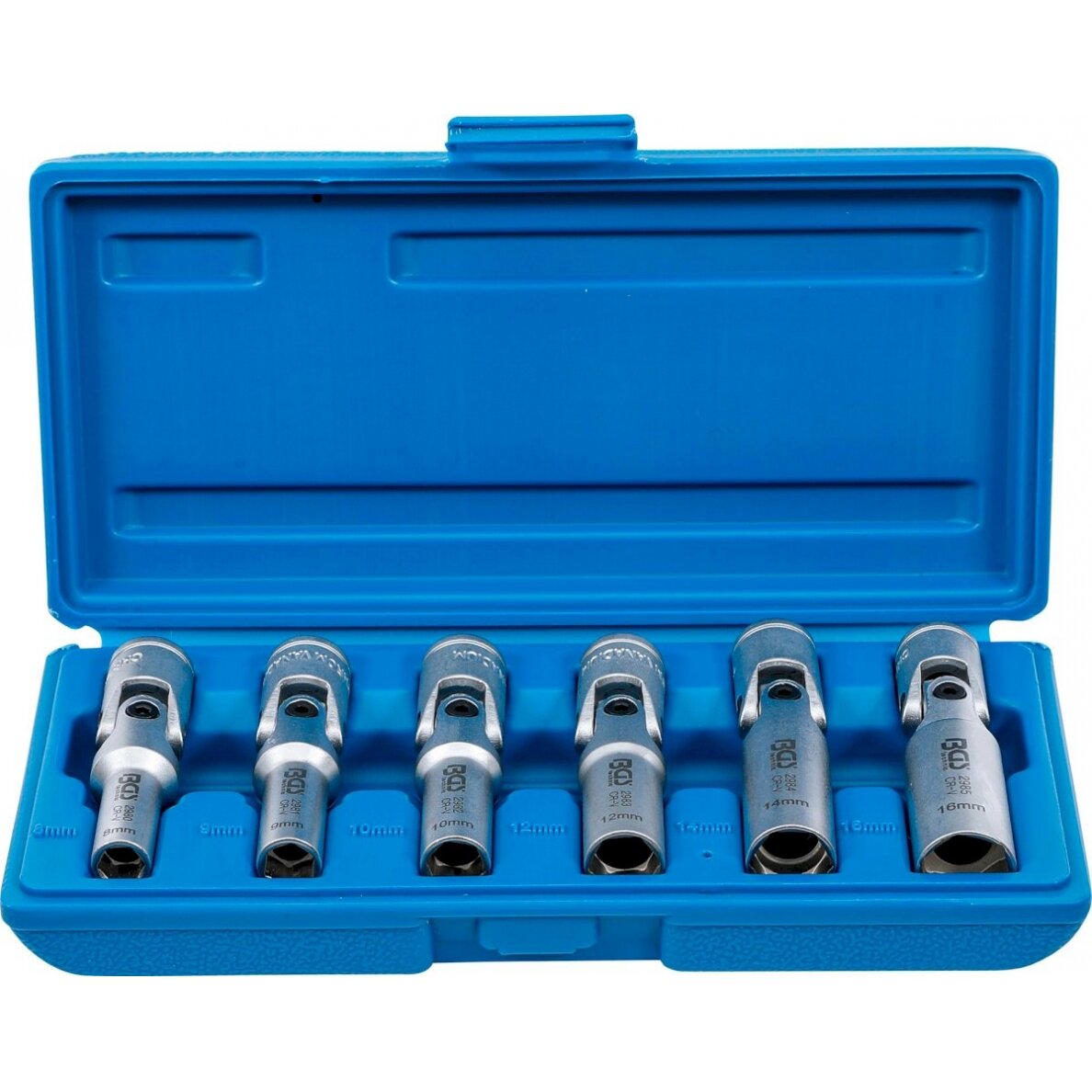 Galvutės kaitinimo žvakėms | šarnyrinės | 10 mm (3/8") | 8-16 mm | 6 vnt. (2990) Galvutės kaitinimo žvakėms | šarnyrinės | 10 mm (3/8") | 8-16 mm | 6 vnt. (2990)