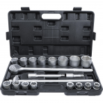 Galvučių ir rakto komplektas BGS-technic, 20 mm (3/4"), 19-50 mm, 20 vnt.