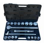 Galvučių ir raktų komplektas, 20 mm (3/4"), 21 vnt. Galvučių ir raktų komplektas, 20 mm (3/4"), 21 vnt.