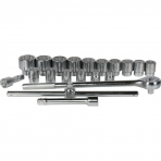 Galvučių ir raktų komplektas, 20 mm (3/4"), 21 vnt. Galvučių ir raktų komplektas, 20 mm (3/4"), 21 vnt.